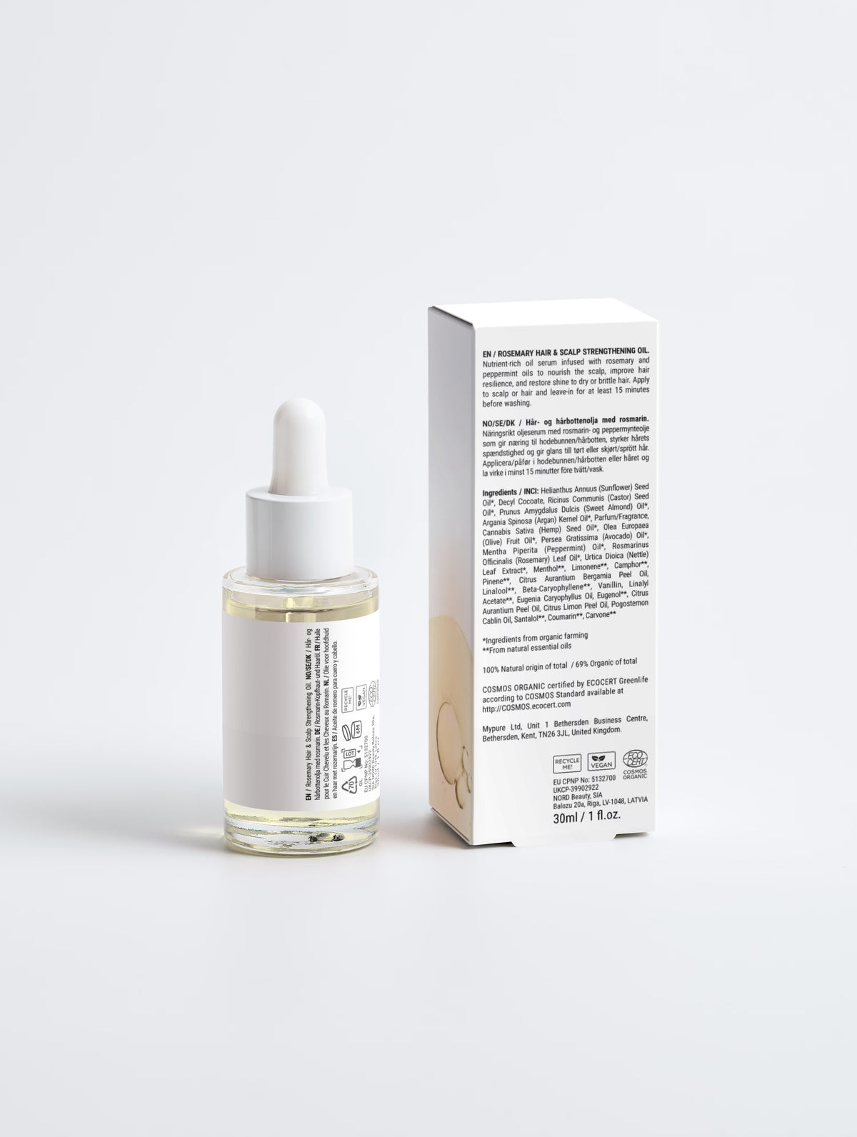 Rosemary + Peppermint Hair & Scalp Oil 30ml